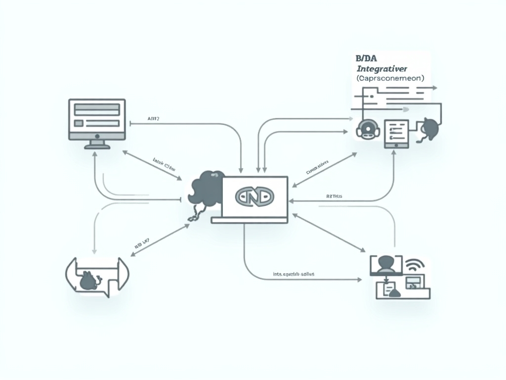 API integration diagram showing system connectivity