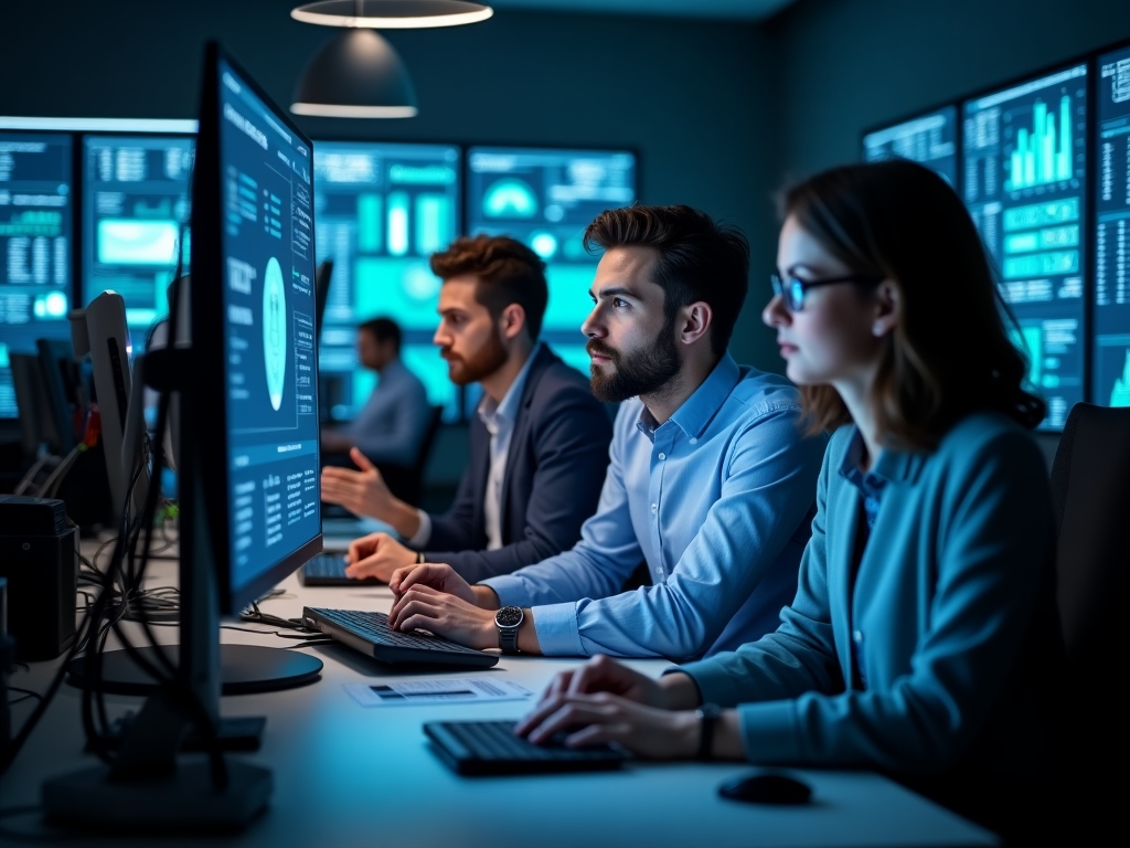iGaming operator's office with developers working on security systems